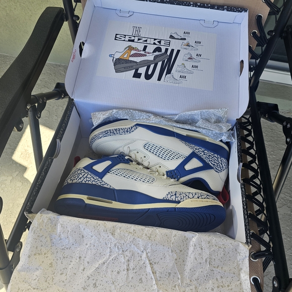 Size 11.5 - Air Jordan Spizike Low Sail Storm Blue main image 5